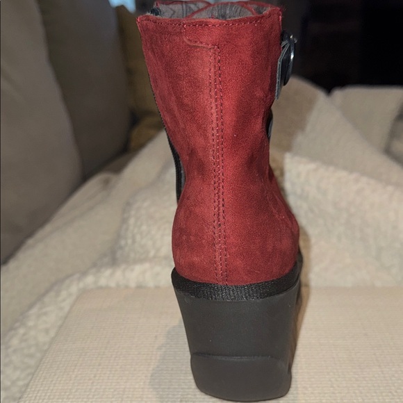almost new Fly London Jaso Ankle Boots rust Suede sz 38 7.5 -8 jabi - Picture 4 of 5